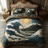Set di Biancheria da Letto Trapuntata 3 Pezzi Oceano di Pulse