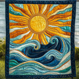 Esplosione di Sole sull'Oceano Coperta Trapuntata