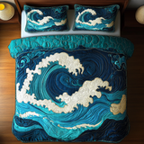 Set di Biancheria da Letto Trapuntata 3 Pezzi Oceano di Surge