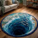Spirale del Vortice Oceanico Tappeto Rotondo