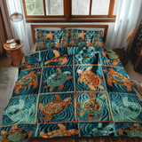 Set di Biancheria da Letto Trapuntata 3 Pezzi Odissea Oceanica