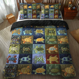 Set di Biancheria da Letto Trapuntata 3 Pezzi Tartaruga Oceanica