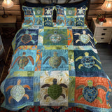 Set di Biancheria da Letto Trapuntata 3 Pezzi Pace Oceanica