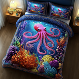 Aquatic 3-Piece Quilted Bedding Set NCU0VT114