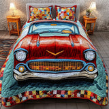 Set di Biancheria da Letto Trapuntata 3 Pezzi Vecchio School Roadster