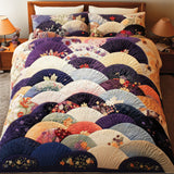 Set di Biancheria da Letto Trapuntata 3 Pezzi Orchid Fans