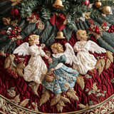 Ornaments of Heaven Christmas Quilted Tree Skirt NCU0DV2275