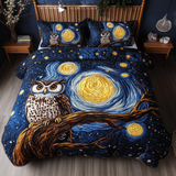 Set di Biancheria da Letto Trapuntata 3 Pezzi Orizzonte del Gufo