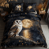 Set di Biancheria da Letto Trapuntata 3 Pezzi Magia del Gufo