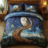 Set di Biancheria da Letto Trapuntata 3 Pezzi Gufo di Nocturne