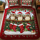 Set di Biancheria da Letto Trapuntata 3 Pezzi Gufo di Tidings