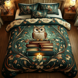 Set di Biancheria da Letto Trapuntata 3 Pezzi Sussurro del Gufo