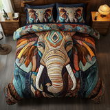 Set di Biancheria da Letto Trapuntata 3 Pezzi Motivi di Pachyderm