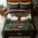 Set di Biancheria da Letto Trapuntata 3 Pezzi Foresta della Pagina