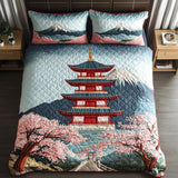 Set di Biancheria da Letto Trapuntata 3 Pezzi Sentiero della Pagoda