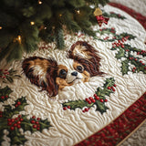 Papillon in Gioco Copri Base per Albero di Natale Trapuntato