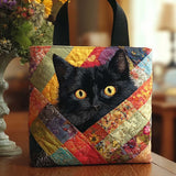 Gatto a Toppe Borsa Tote Trapuntata