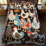 Set di Biancheria da Letto Trapuntata 3 Pezzi Patchwork di Poultry