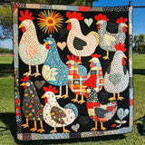 Pollame Patchwork Coperta Trapuntata