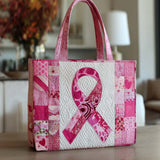 Nastro Rosa Borsa Tote Trapuntata