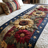 Petali Patriottici Runner da Letto Trapuntato