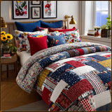 Set di Biancheria da Letto Trapuntata 3 Pezzi Sogno Patriottico