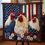 Pollame Patriottico Coperta Trapuntata