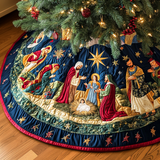 Pace in Terra Copri Base per Albero di Natale Trapuntato