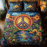 Set di Biancheria da Letto Trapuntata 3 Pezzi Sogni Pacifici