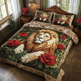 Set di Biancheria da Letto Trapuntata 3 Pezzi Leone Pacifico