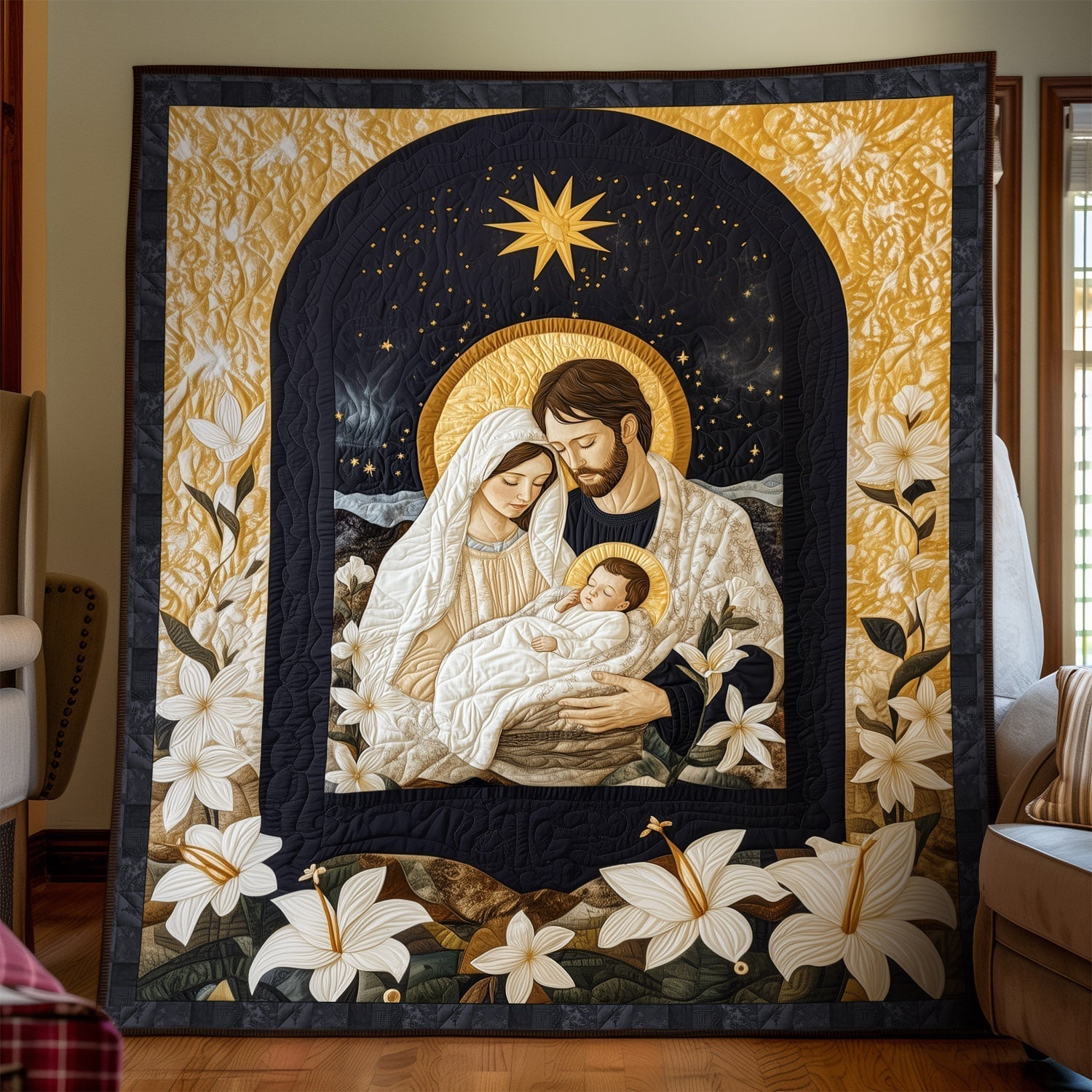 Presepe di Pace Coperta Trapuntata