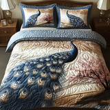 Set di Biancheria da Letto Trapuntata 3 Pezzi Eleganza del Pavone