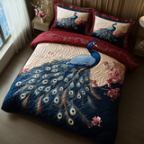 Set di Biancheria da Letto Trapuntata 3 Pezzi Gloria del Pavone