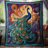Splendore del Pavone Coperta Trapuntata