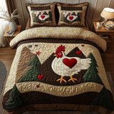 Set di Biancheria da Letto Trapuntata 3 Pezzi Pecking Order