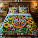 Set di Biancheria da Letto Trapuntata 3 Pezzi Bagliore del Petalo
