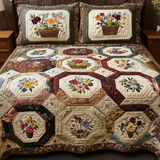 Set di Biancheria da Letto Trapuntata 3 Pezzi Toppa del Petalo