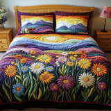 Set di Biancheria da Letto Trapuntata 3 Pezzi Sentiero del Petalo