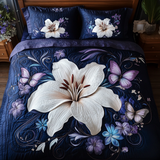 Set di Biancheria da Letto Trapuntata 3 Pezzi Ali del Petalo