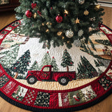 Sentiero di Pigne Copri Base per Albero di Natale Trapuntato