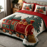 Set di Biancheria da Letto Trapuntata 3 Pezzi Pinecone Railway