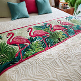 Parata Rosa Runner da Letto Trapuntato