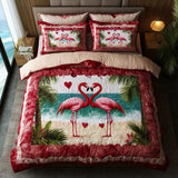 Set di Biancheria da Letto Trapuntata 3 Pezzi Coppia Rosa di Perfect