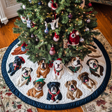 Notte di Noël del Pitbull Copri Base per Albero di Natale Trapuntato