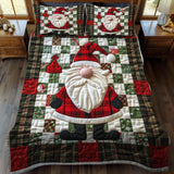 Set di Biancheria da Letto Trapuntata 3 Pezzi Babbo Natale Scozzese