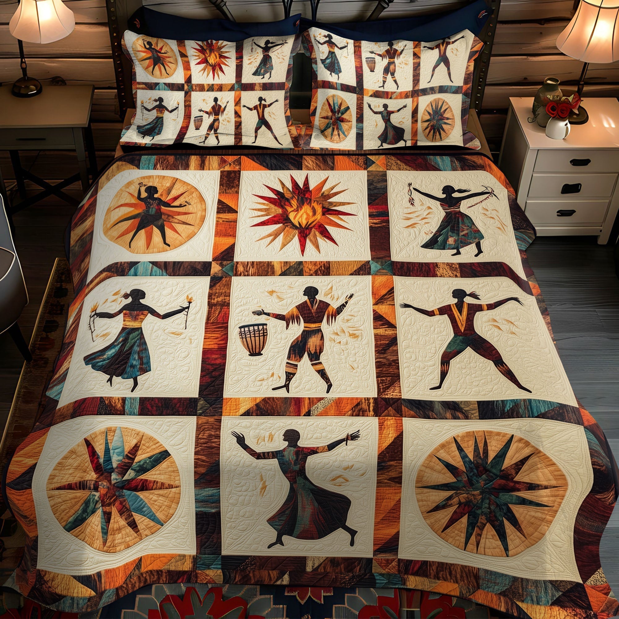 Set di Biancheria da Letto Trapuntata 3 Pezzi Spiriti delle Pianure