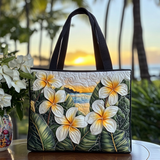 Brezza di Plumeria Borsa Tote Trapuntata
