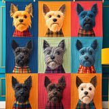 Scottie Pop Coperta Trapuntata