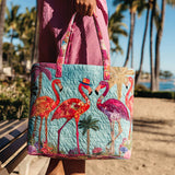 Passeggiata Rosa Chic Borsa Tote Trapuntata