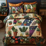 Set di Biancheria da Letto Trapuntata 3 Pezzi Patchwork Spinoso